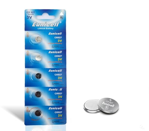 5 x CR927 Eunicell 3V Lithium Coin Cell Button Batteries For Apple Airtags, Key Fobs, Home Devices, Fitness and Medical Accessories