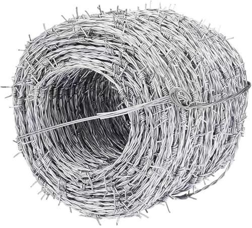 Bobinas de Alambre de Púas, Alambre de Espino Anti-Escalada, Práctico y Duradero Alambre Espino para Proteger Su Jardín O Patio,1.8mm,120m