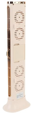 Fockety Ventilador de Escritorio Portátil, USB Recargable Potente Espacio de Viento que Ahorra un Ventilador de Torre Pequeño de la Torre Pequeño Desarrollador del Escritorio del (Cream