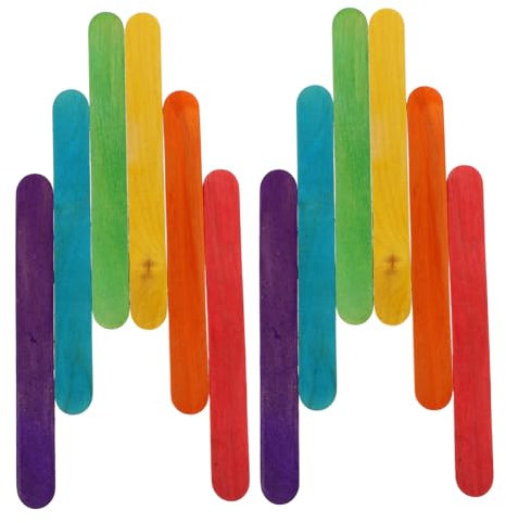 DOITOOL 100 Stücke Holzstäbchen Für Eis Bastelstäbchen Eisstiele Lutscherstiele Eisstiele Für Bastelarbeiten Aus Holz
