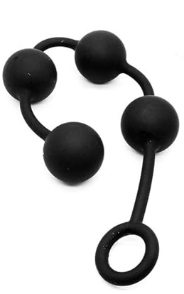 Silikon Analkette Mit 5 Kugeln Flexible Analkugeln Anal Beads Aus Silikon Analtoys für Anfänger Anal Kugel Analkette für Mann Analkugeln Extra Groß Big Anal Plug