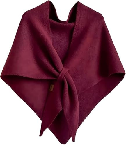 Gestrickter Dreieckstuch für Damen, elegant, für Reisen, warm, Wolle, Kaschmir, Cardigan, Pashmina, einfarbig, Schal
