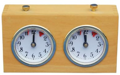 AMSLSIU Schach Timer Checkers, professionelle analoge mechanische Count Up Down Stoppuhr, Legierungswerk, Wettkampfuhren