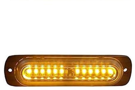Riloer Mini feux stroboscopiques latéraux 12V-24V, feu de signalisation étanche, compatible avec camions et voitures, lumière jaune