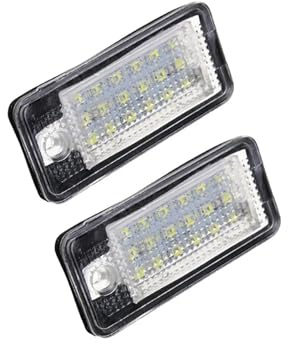 Car Number Plate Light For A4 B6 B7 For Q7 4L For A3 8P For A6 C6 For A5 8F For A8 D3 D4 S3 S4 RS4 6 Bulb License Plate Light Auto Car(2pcs White)