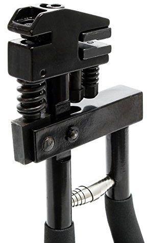 Wiltec Kombinierte Absetzzange Lochzange, 290 mm lang, 13 mm Absetztiefe, Falzzange für Karosseriebleche, Blechzange mit gummiertem Griff