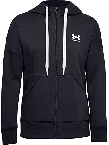 Under Armour Women's Rival Fleece FZ Hoodie, Gym Hoodie for Women, Comfortable Fleeced Ladies Hoodie