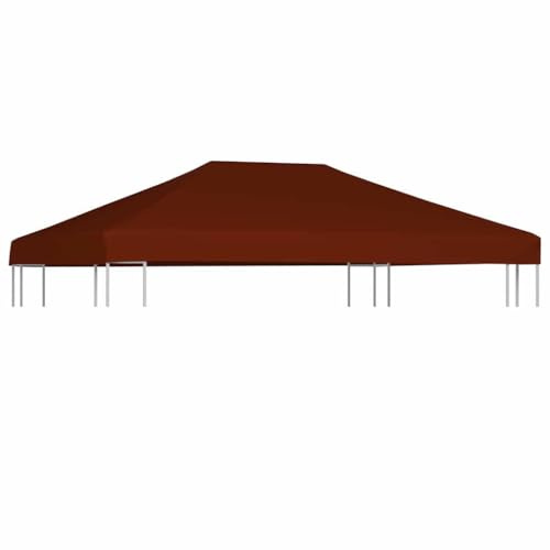 vidaXL Pavillondach Wasserdicht Pavillon Partyzelt Gartenzelt Dachplane Ersatzdach Ersatz Dach Plane Pavillonplane 310g/m² 3x4m Terrakotta
