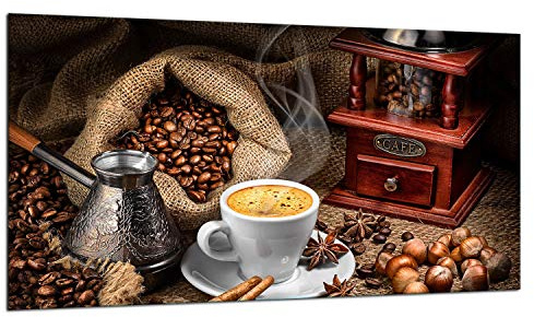 TMK ArtDeko Herdabdeckplatte 1 Teilig 90x52 cm - Spritzschutz Herdabdeckung – Herdschutz aus Sicherheitsglas – Robust, Hygienisch & Rutschfest– Schutz für Induktion, Ceran, Gas & Elektro