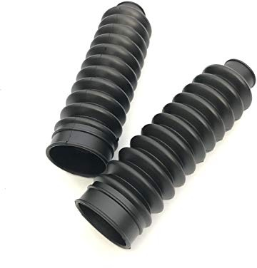 COPPIA DI SOFFIETTI IN GOMMA PER FORCELLA MOTO FUORI STRADA CROSS ENDURO 18,5 CM
