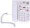 ASHATA Téléphones Filaires, LD‑858HF Téléphone Fixe à Grosses Touches pour la Maison, Téléphone Fixe Filaire à Mémoire Photo Amplifiée pour Personnes âgées