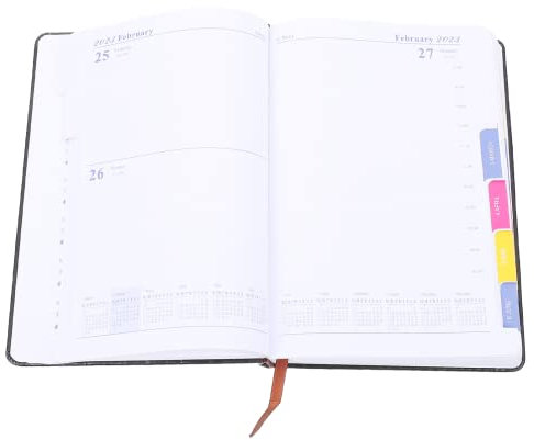 NUOBESTY 1stück Haushaltsplaner Buch Notizbuch Für Tägliche Wöchentliche Und Monatliche Planung Notizheft Für Büro Schule Und Zuhause Schwarz
