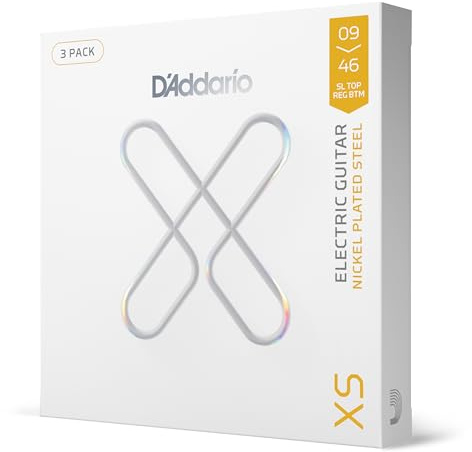 D'Addario XS Nickelbeschichtete E-Gitarrensaiten 09-46, 3 Sätze