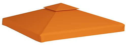 Keketa Homgoday 3x3m Pavillon Dach Ersatz, Orange, PVC beschichtet, 310 g/m², für quadratische Pavillons - Sonnenschutz und Regenabweisung Model40877