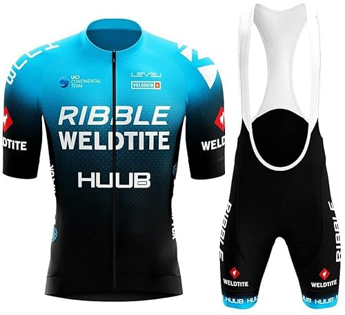 assocauicy Rennrad Trikot Herren Set,Atmungsaktiv Und Schnelltrocknend Herren-Radtrikot Radhosen Für Männer Mit 3D-Gel-Pads