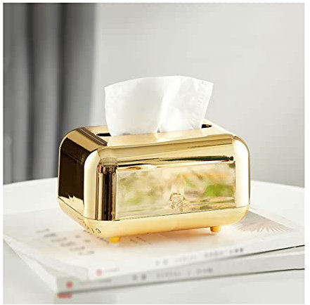 Multifunktionaler Tissue-Box-Halter Taschentuchbox-Halter, modern, silberfarben, handgefertigt, Kunststoff-Taschentuch-Aufbewahrungsbox, Wohnzimmer, Schlafzimmer, Büro, Schreibtisch, dekorative Tasche