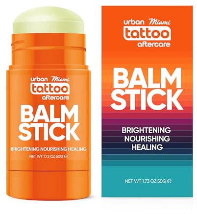 Urban Tattoo Balm Aftercare Soothing Moisturizing Fast Healing Cream for New Ink Natural Organic Ingredients Refresh Old Tattoo Protect Enhance Colors Before, During Post Ideal for All Skin Types