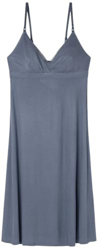 Women'secret Corto 1 Camisón Maternity canalé, Azul Acero, XL Women's