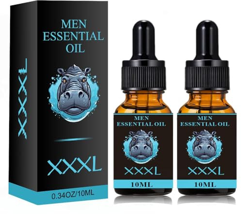 XXXL Penisvergrößerung öl, Massage-Öl für Sex, Peniswachstum und Potenzvergrößerung, 10ML (2PC, Black), Männer