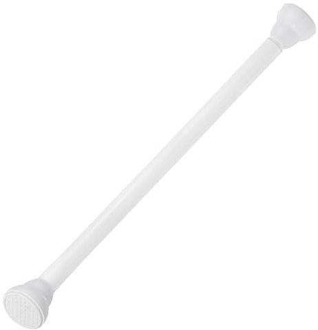 sourcing map Gardinenstange für Fenster, Zugfeder, Schrankstange, Duschstange, ohne Bohren, verstellbar, 67 bis 115 cm, 39,9 kg, Weiß, für Fensterschrank, 0,67–1,15 m