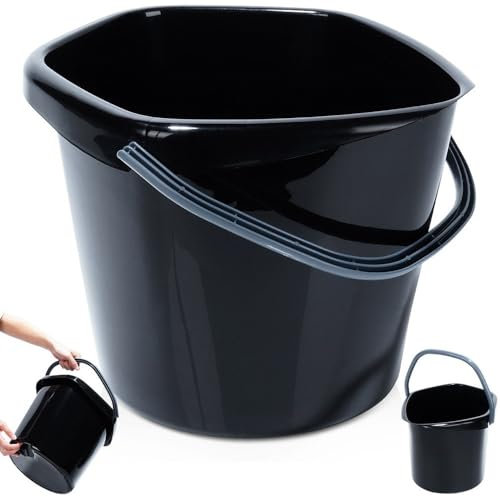 Seau de nettoyage en plastique - Noir - 10 l