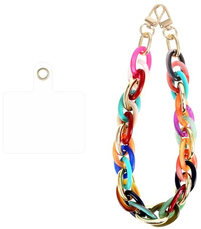 Vin Beauty Phone Wrist Strap Acrylic Phone Charms Strap Detachable Phone Bracelet Charm Strap for Phone Case Cellphone Lanyard with Tether Tab Phone Charms Wrist Strap for Phone Case