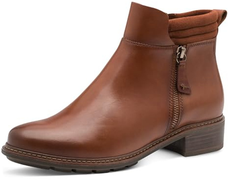 Tamaris Femme Damen Boot Flat 1-25905-45 Bottine, Cognac, 38 EU