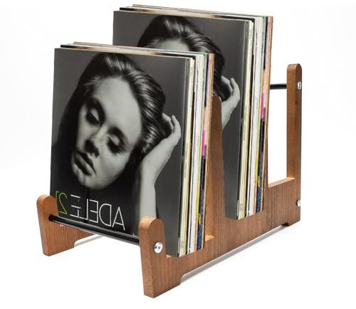 MIUUIPI Schallplattenständer 37x27x24cm, Prospekthalter Schallplatten Aufbewahrung, Schallplatten Halter Ständer Zeitschriften Bücher, Schallplatten Deko Vinyl Regal
