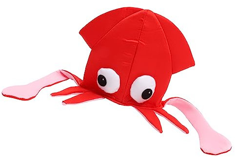 ibasenice Junge Mädchen Hut Cartoon Oktopus Kostüm Requisit Lustiger Roter Krake Hut Für Mädchen Jungen Karneval Fasching Festival Zubehör