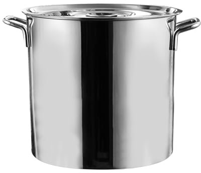 Olla de Acero Inoxidable de Fondo Grueso con Tapa, Multiusos, para arroz, Utensilios de Cocina de Gran Capacidad, 50 l