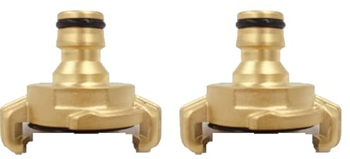 2 Connettori Per Tubo Da Giardino,Raccordo Rapido In Ottone,Attacco Rapido Per Tubo Da Giardino, Filettatura Esterna Per Tubo Da Giardino, Ottone Connettore A Innesto,Compatible For Sistema Geka