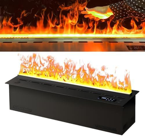 Camino a vapore acqueo,Caminetto con fiamma colorata ad atomizzazione d'acqua,fiamma realistica, effetto 3D,con telecomando/touch screen,per ufficio, casa,50cm/19.69in