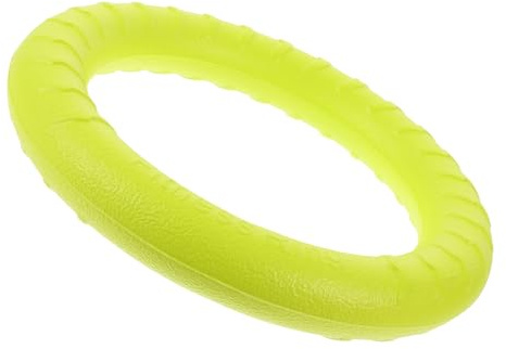 JOINPAYA Hundetrainingsring Kauspielzeug aus Leichtem Eva 18cm Grün Schwimmendes Outdoor Spielzeug für Kleine Welpen Fördert Kauinstinkt und Training