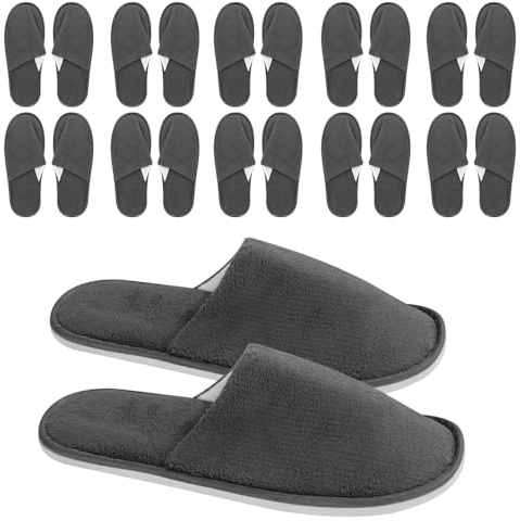 ZXBBTZ 12 paia di pantofole per hotel, di lusso, 7 mm, antiscivolo, in tessuto non tessuto di corallo, usa e getta, per hotel, spa, sauna, viaggi, pantofole per ospiti, pantofole di alta qualità