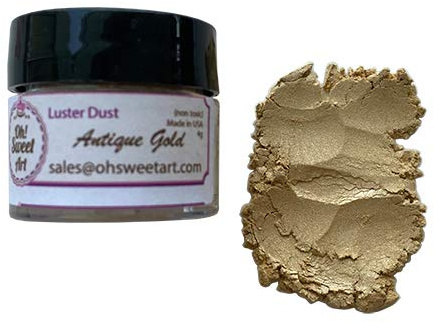 ANTIQUE GOLD LUSTER DUST (4 grams each container) By Oh! Sweet Art Corp