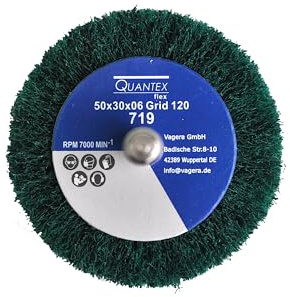 Schleifvlies Körnung: 120, 50mmx30mm, 6mm Einspannschaft- Schleifmopstift, Vliesschleifer, Schleifmop, Schleifvlies mit Schaft.