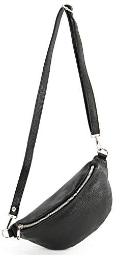 modamoda de T211 Damen Leder Hüfttasche Bauchtasche, handmade in Italy