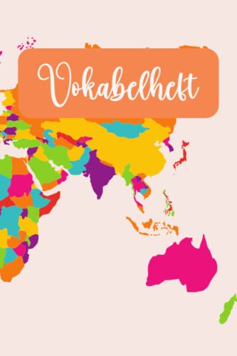 Vokabelheft: A5 3 Spalten Liniert 120 Seiten - Schulheft zum Vokabeln üben - Pflanzen Design - Heft zum Vokabeln lernen, Englisch, Französisch UVM
