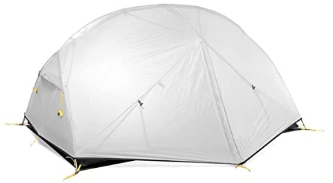 Camping Zelt Ultraleichtes Sofortzelt Für 2 Personen, Einfach Aufzubauen, Doppelschichtiges, Wasserdichtes 3-Jahreszeiten-Campingzelt Trekking Outdoor Zelte ( Blue : Grau , Size : 215*135*105cm )