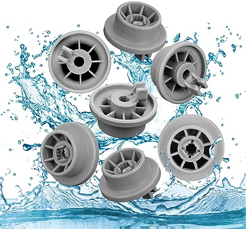 Lot De 8 Roulette Lave Vaisselle Panier Couvert Lave Vaisselle Universel Compatible avec Bosch & Siemens Vaisselle Panier Inférieur | Modèle 165314