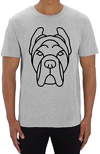 Cane Corso Hunde-T-Shirt, niedliches Gesicht, Art Man's Woman's Classic Urban Tees, grau, XXL