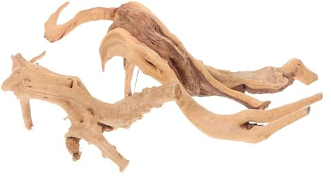 Housoutil 2pcs Natural Driftwood Rhododendron Root Decor for Fish Tank Aquarium Cave Ornaments