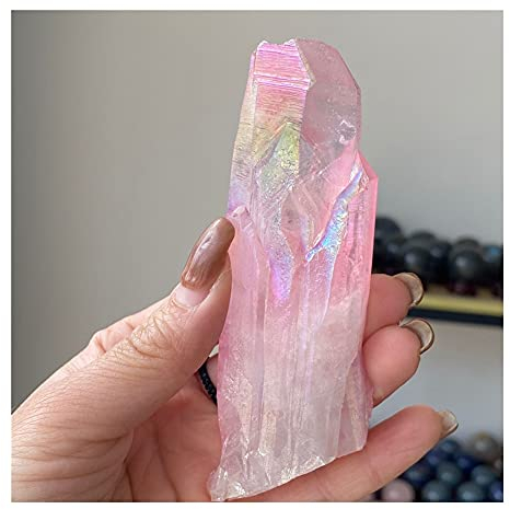 ZDVHOMCB decoración de la habitación Artesanías de Piedra, Varilla de galvanoplastia Rosa de Cristal Natural, Muebles de desmagnetización, decoración del hogar