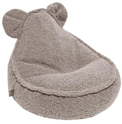 MEOWBABY Sitzsack Bär für Kinder Sitzpouf Kindermöbel Indoor Beanbag, Bearly, Hellgrau
