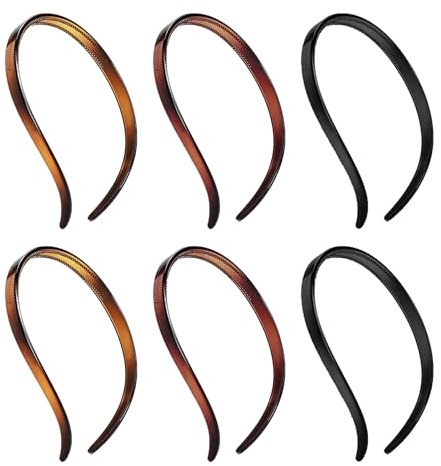 Cosmeria 6er Set Haarreifen Damen & Herren – Druckfreier Haarreif für Brillenträger, Kein Kopfweh, Rutschfestes Design