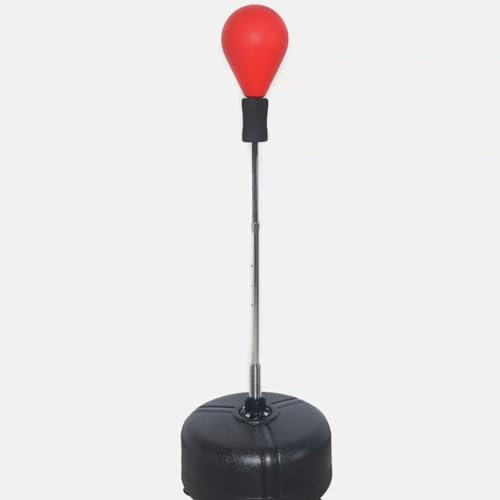 Konfiur Boxsack Stehend, Punchingball Set Höhenverstellbar von 120cm-160cm, Boxing Bag Box Sack für Kinder und Erwachsene, Standboxsack mit Boxhandschuhen & Pumpe, Rot