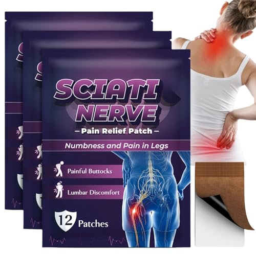 36Pcs Sci/atica Pain Relief Patches,Herbal Patches for Sci/atic Nerve,Sci/atica Relief Patches,Back Pain Relief Products,Sheets Sci/atica Patch,Sheets Pain Reducing Patch,Sci/atica Pain Relief Product
