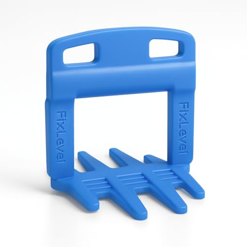 FixLevel Fliesen-Nivelliersystem - Bodenkeile 3 mm - Fliesen-Nivellierer - Nivellierclips 3 mm - Maße 0,5/1 / 2/3 mm - 250 Stück (3 mm)