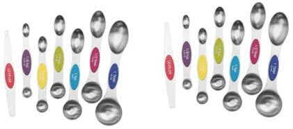 Cabilock 2 Juegos Cuchara Dosificadora Magnética Vasos Medidores Cucharas De Medir Cucharadita De Cucharas Medidoras Cocinando Cucharas De Cocina Colorful 6 Piezas * 2