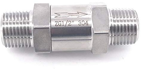 MRANADLDF Rückschlagventile Kombiniertes modulares Rückschlagventil 1/8 1/4 1/2 Außengewinde Edelstahl 304 Einweg-Rückschlagventil(1/4Inch)